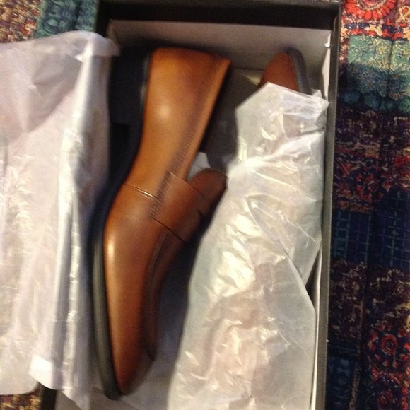 Nordstrom Men\'s NoDino Brown Leather Penny Loafers 11.5M - New in Box main image 2